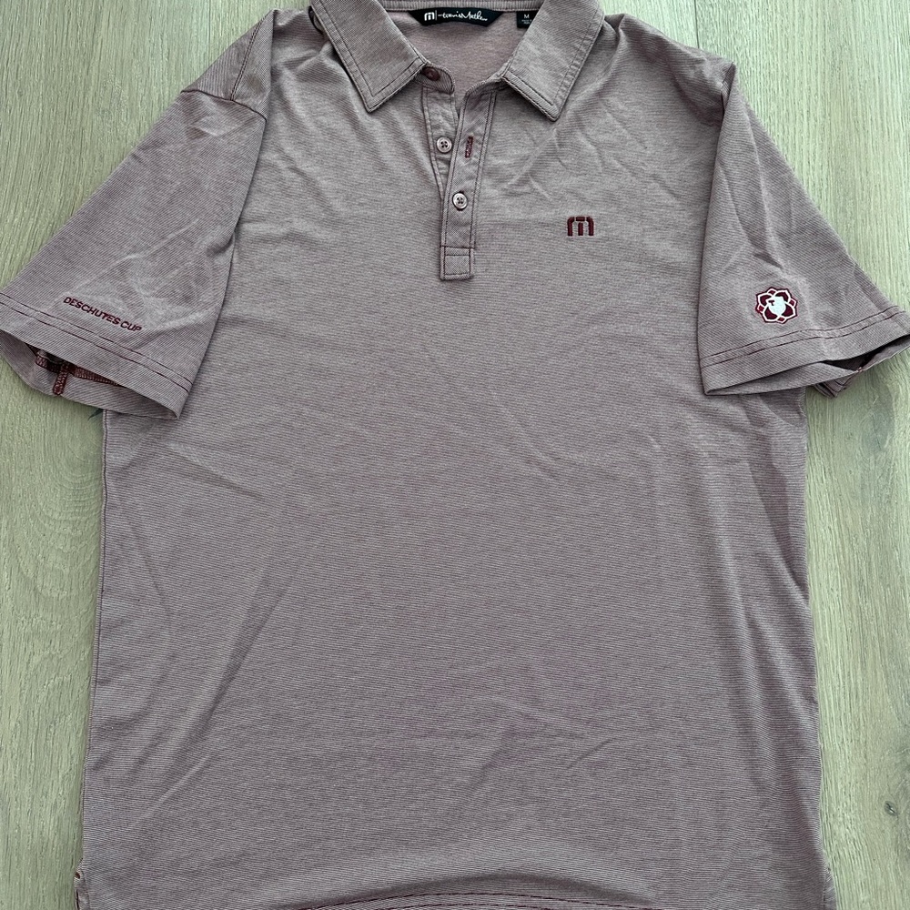 Travis Mathew Purple Polo Shirt Classic Style Medium